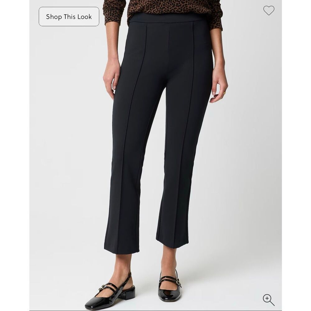 J. Crew Ponte cropped pull-on pant in Black NWT size 6